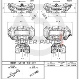 Δαγκάνα φρένου -BREMBO- Aprilia ETV 1200/Tuono V4R, BMW F800/R1200/R nineT, Ducati Hypermotard/Monster/Panigale, MV Agusta 800, Triumph Street/Tiger 1200