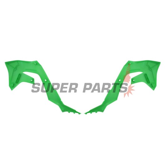 Μπροστινά πλαϊνά πλαστικά -POLISPORT- πράσινα, KAWASAKI KX 250/450 2019-2023