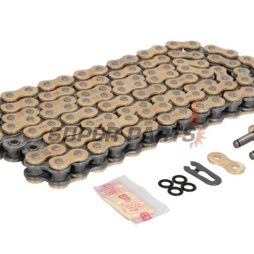 Αλυσίδα -DID- 520VX3G&B-110FB, μέγεθος 520, 110 κρίκοι, ενισχυμένη, χρυσό/μαύρη