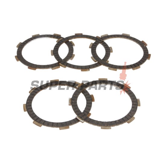 Σετ δίσκων συμπλέκτη -FERODO- FCD0101, Honda CB/CG/CBF/CR/CRF/CRM/NX/NSR/TRX/XL/XR 50-250 (1975-2008); Yamaha MT/WR/YZ/YZF-R125 50-125 (2008-2017)