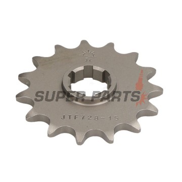 Μπροστινό γρανάζι -JT- JTF728,15, 15 δόντια, Cagiva Canyon 600 1996-1997, River 600 1995-1999, T4E 350 1987-1991, T4E 500 1987-1990, T4R 350 1987-1991, T4R 500 1987-1990, W12 350 1993-1996, W16 600 1994-1997