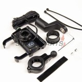 Βάση τηλεφώνου -4 RIDE- 62-90mm τηλέφωνο, με USB 3.0 φορτιστής, αντικραδασμικό, στήριξη για τιμόνι/καθρέφτης, μαύρη - universal
