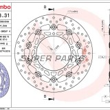 Δίσκος φρένου -BREMBO- 78B40831, Yamaha FZ6 600/MT-03 320-660/MT-09 850-900/XJ6 600/YZF-R6 600 (2003-2022)