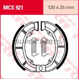 Σιαγόνες φρένων -TRW- MCS921, 120x25mm, Derbi/Italjet/PGO scooter 50-125 1994-2004; Suzuki Address/Katana/LT/LT-F/Zillion 50-160 1985-2003; Atala/Garelli/Piaggio/Puch 50-150 1986-2002