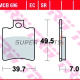 Τακάκια φρένων -TRW- MCB696, Aprilia SR/Leonardo/Gulliver, Benelli K2/Velvet, Gilera Runner/NRG/Typhoon, Honda SH/X8R, Malaguti F10/F12/Ciak, Piaggio NRG/TPH/Typhoon/Zip, Suzuki Katana (1992-2018)