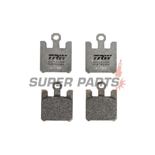 Τακάκια φρένων -TRW- MCB742CRQ, Kawasaki VN1600 Mean Streak/ZX-6R 636/ZX-6RR/ZX-10R/ZX-12R Ninja + Suzuki GSX-R1000 (2003-2007)