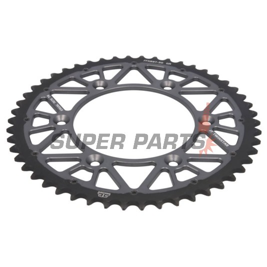 Πίσω γρανάζι -JT- JTX897,50GR, 50 δόντια, γκρι, υβριδικό, Husaberg FC 350 1996, FC 400 1996-1999, FC 450 2004-2006, FC 501/600 2000, FC 550 2003-2008, FE 250 2013-2014, FE 350 1996, 2013, FE 390 2010-2012, FE 400 2000-2003, FE 450 2004-2014