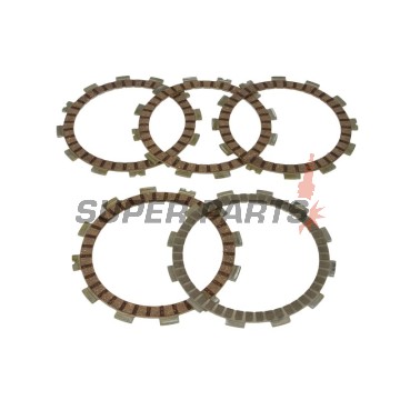 Σετ δίσκων συμπλέκτη -TRW- MCC304-5, Husqvarna SM610/610S/610ie (1999-2010), Suzuki DR250S (1982-1987), GN250 (1982-2002), GW250 (2012-2017), GZ250 Marauder (1999-2008), TU250X (1997-2001), VL250 Intruder (2000-2007)