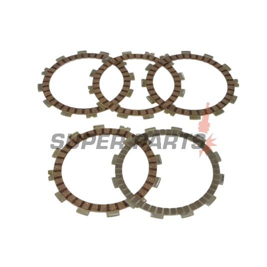 Σετ δίσκων συμπλέκτη -TRW- MCC304-5, Husqvarna SM610/610S/610ie (1999-2010), Suzuki DR250S (1982-1987), GN250 (1982-2002), GW250 (2012-2017), GZ250 Marauder (1999-2008), TU250X (1997-2001), VL250 Intruder (2000-2007)