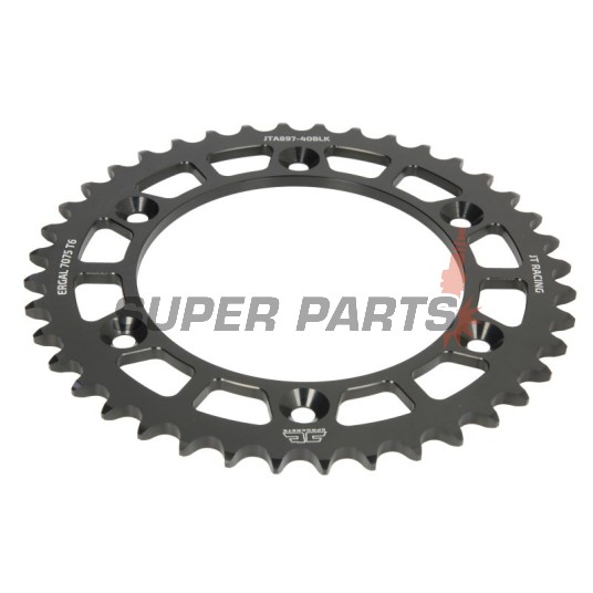 Πίσω γρανάζι -JT- JTA897,40BLK, 40 δόντια, μαύρο, αλουμινίου, Husaberg FE 250/501 2013-2014, FE 350 2013, FE 390 2010-2012, FE 450 2009-2014, FE 570 2009-2012, FS 570 2010-2011, FS 650 2003-2008, FX 450 2010-2011, TE 125 2012-2013, TE 250/300 2011-2014
