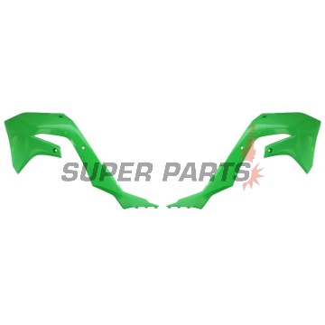 Μπροστινά πλαϊνά πλαστικά -POLISPORT- πράσινα, KAWASAKI KX 250/450 2019-2023