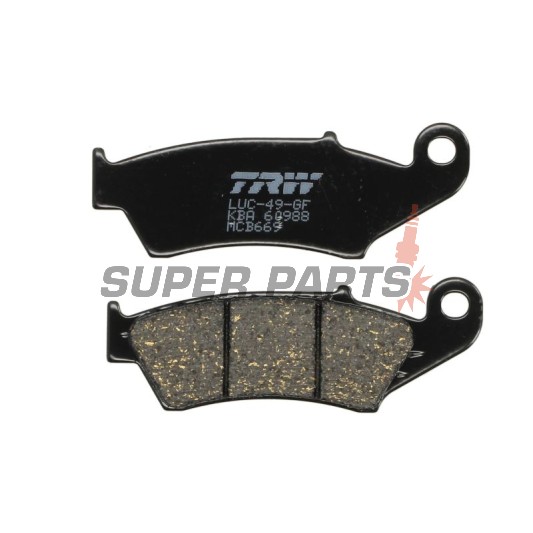 Τακάκια φρένων -TRW- MCB669, Aprilia MXV/RXV, Beta RR, Gas Gas EC/FSE/FSR/MC, Honda CR/CRF/XR/XL, Kawasaki KDX/KLX/KX, Suzuki DR-Z/RM/RM-Z, Yamaha WR/YZ/XT (1993-2020)