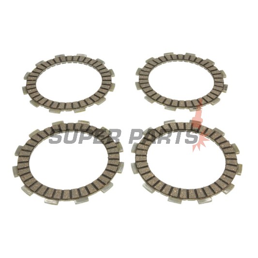 Σετ δίσκων συμπλέκτη -TRW- MCC560-4, Aprilia RS 50 (2006-2010), RS4 50 (2011-2018), RX 50 (2006-2013), SX 50 (2007-2018); Derbi GPR 50/50R/Nude (1998-2016), Senda 50R/SM/DRD/X-Race/X-Treme/Racing/Pro (1995-2017)