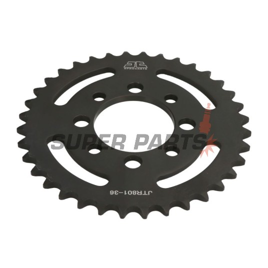 Πίσω γρανάζι -JT- JTR801,36, 36 δόντια, ατσάλινο, Kawasaki AE 50 1982-1983, AE 80 1981-1983, AR 50 1981-1983, AR 80 1982-1983, KLX 110 2002-2020, Z 125 2019-2020, Suzuki DR-Z 110 2003-2005, FM 50 1980-1998, FR 70 1975-1987, GT 50 1977-1980