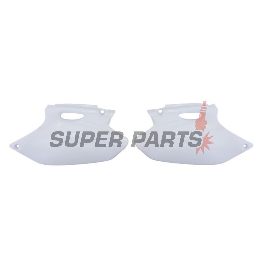 Πίσω πλαϊνά πλαστικά -POLISPORT- λευκά, YAMAHA YZ 250 2001-2002