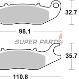 Τακάκια φρένων -BREMBO- 07HO5606, Honda CBR 125R/ANF 125 Innova (2004-2012)