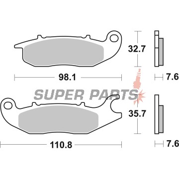 Τακάκια φρένων -BREMBO- 07HO5606, Honda CBR 125R/ANF 125 Innova (2004-2012)