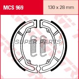 Σιαγόνες φρένων -TRW- MCS969, 130x28mm, Hyosung KR110 Master Kawasaki AE50/80 AR50/80 KC100 KE100 KLF110 KLX110 KMX50 Kazer115R LT/Prairie/Police 110-250 Suzuki A100 AP50 DR-Z70 FR50 GP100 GT50/80L Yamaha XC125 Beluga/Cygnus