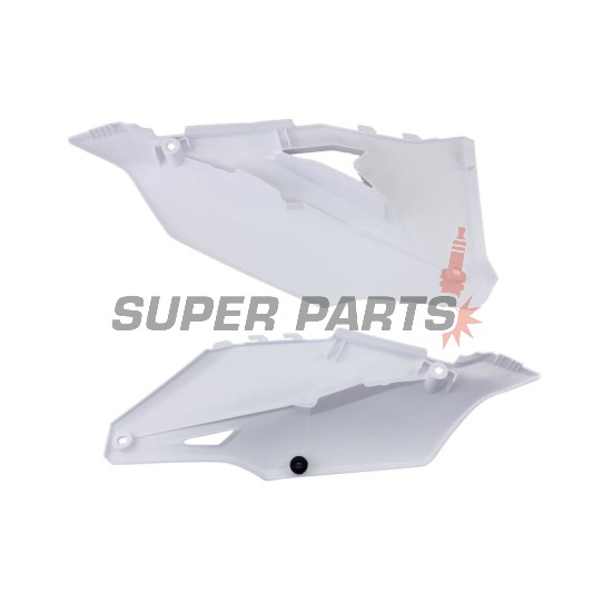 Πίσω πλαϊνά πλαστικά -POLISPORT- λευκά, KAWASAKI KX 250/450 2019-2023