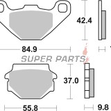 Τακάκια φρένων -BREMBO- 07KS0432, Alfer 250/Aprilia Tuareg 350-600/Buell 1200/Gas Gas 80-125/Husaberg 350-600/Husqvarna 125-510/Kawasaki 125-650/KTM 125-600/Kymco 50-125/SYM 125/Suzuki 50-125/Yamaha 125 (1978-2009)