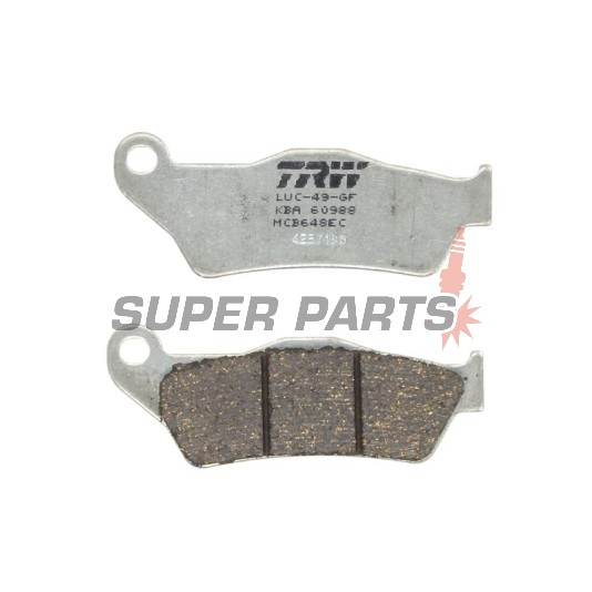 Τακάκια φρένων -TRW- MCB648EC, Alfer 250, Aprilia MX/Mana/Pegaso/RST, ATK Cross/Enduro, BMW G450X/HP2, Ducati Monster, Gas Gas EC, Husqvarna SM/TE/WR, KTM Adventure/EXC/SX, Moto Guzzi Stelvio, Yamaha TT/Majesty