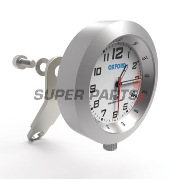 Αναλογικό ρολόι μοτοσυκλέτας -OXFORD- AnaClock, ασημί, 39mm