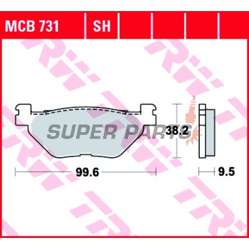 Τακάκια φρένων -TRW- MCB731, Yamaha Bolt, FJR1300, SCR950, TDM900, V-Max, Super Ténéré, Raider, Roadliner, Stratoliner, Midnight Star, Road Star, XVS/Stryker