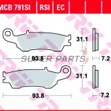 Τακάκια φρένων -TRW- MCB791EC, Yamaha WR 250F/450F (2015-2020), YZ 125/250/250F/450F/FX/X (2007-2020)