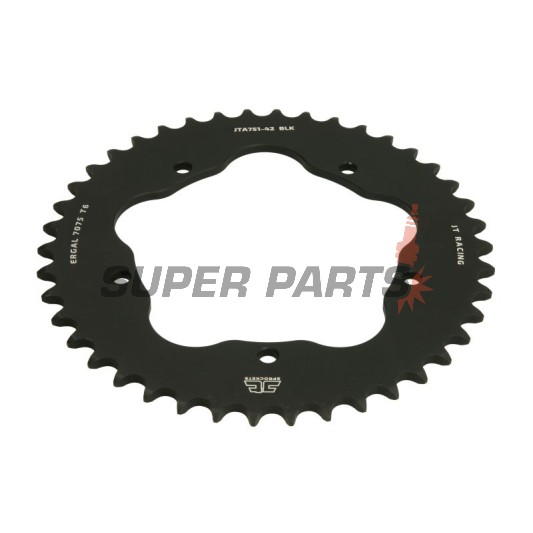 Πίσω γρανάζι -JT- JTA751,42BLK, 42 δόντια, μαύρο, αλουμινίου, Ducati Monster 800 2005-2007