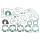 Πλήρες σετ φλαντζών κινητήρα -ATHENA- KTM EGS 200 2002-2005, EXC 200 2002-2016, MXC 200 2002-2005, SX 200 2002-2012, XC 200 2008-2016, XC-W 200 2001/2006-2015
