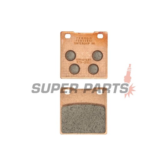 Τακάκια φρένων -FERODO- FDB338ST, Kawasaki ZRX/ZX-12R/ZXR/ZZR 400-1200, Suzuki GS/Bandit/GSX/Hayabusa/GSX-R/RF/RG Gamma/SV/TL 250-1300 1983-2010