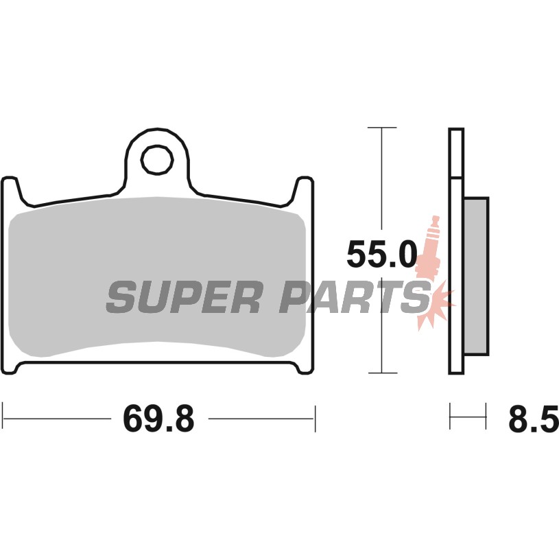 Τακάκια φρένων -BREMBO- 07SU14LA, Suzuki 600-1200cc GSF/GSX-R/RF, Triumph 600-2300cc Daytona/Rocket/Speed/Sprint/TT/Trophy
