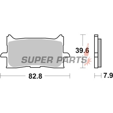 Τακάκια φρένων -BREMBO- 07HO62SA, Honda CRF Africa Twin/NT 1000-1100cc (2015-2022)