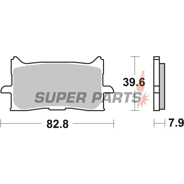 Τακάκια φρένων -BREMBO- 07HO62SA, Honda CRF Africa Twin/NT 1000-1100cc (2015-2022)