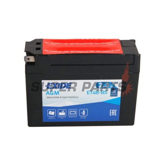 Μπαταρία -EXIDE- YT4B-BS, 2.3Ah 12V