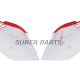 Πίσω πλαϊνά πλαστικά -POLISPORT- κόκκινο/λευκό, HONDA CRF 250 2006-2008