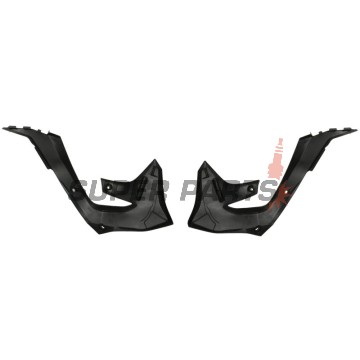 Μπροστινά πλαϊνά πλαστικά -POLISPORT- μαύρα, KAWASAKI KX 250/450 2019-2023