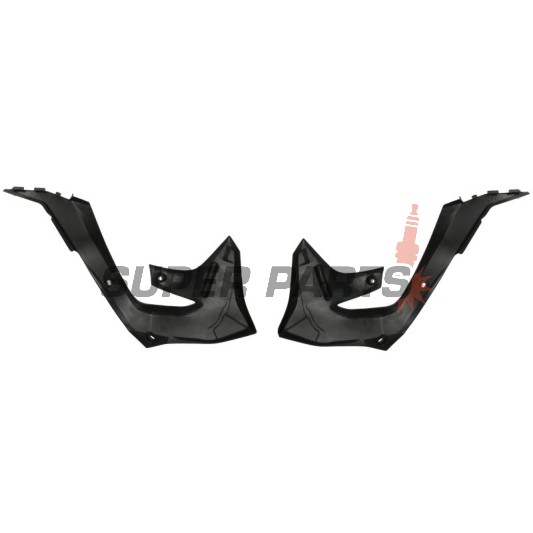 Μπροστινά πλαϊνά πλαστικά -POLISPORT- μαύρα, KAWASAKI KX 250/450 2019-2023