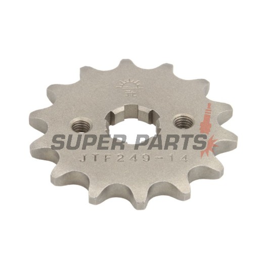 Μπροστινό γρανάζι -JT- JTF249,14, 14 δόντια, Honda ANF 125 2003-2012, C 125 2019, MSX 125 2013-2017, NSR 75 1992-2000, ST 50 1987-1990, Kawasaki KLX 110 2002-2020, Suzuki DR-Z 110 2003-2005