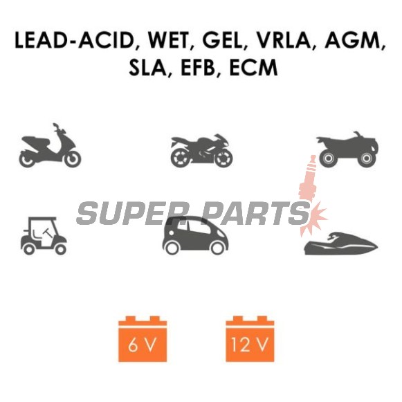 Φορτιστής μπαταρίας -4 RIDE- LAD000345Q, 6/12V - universal