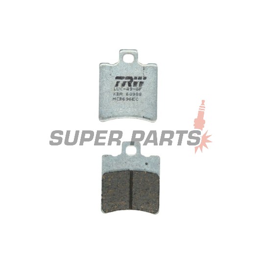 Τακάκια φρένων -TRW- MCB696EC, Aprilia SR/Leonardo/Gulliver, Benelli K2/Velvet, Gilera Runner/NRG/Typhoon, Honda SH/X8R, Malaguti F10/F12/Ciak, Piaggio NRG/TPH/Typhoon/Zip, Suzuki Katana (1992-2018)