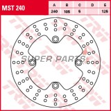 Δίσκος φρένου -TRW- MST240, 240mm, Cagiva Gran Canyon 900 (1997-2000), Navigator 1000 (2000-2005); Honda CB 250/500/750 Seven Fifty/900 Hornet (1991-2007), FJS Silver Wing 400/600 (2001-2008), NSS Forza 250/300 (2005-2017), XL Transalp 600/650/700V (1991-