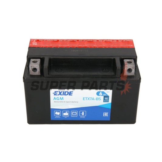 Μπαταρία -EXIDE- YTX7A-BS, 6Ah 12V
