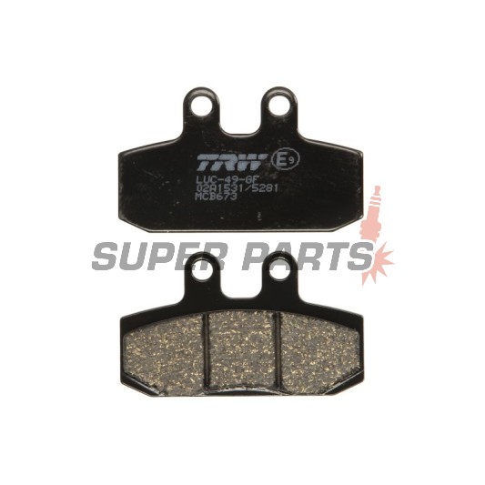 Τακάκια φρένων -TRW- MCB673, Honda CMX Rebel 250 (1997-1999), SJ Bali 50/100 (1993-2000), Simson Schikra 125 (1999-2000)