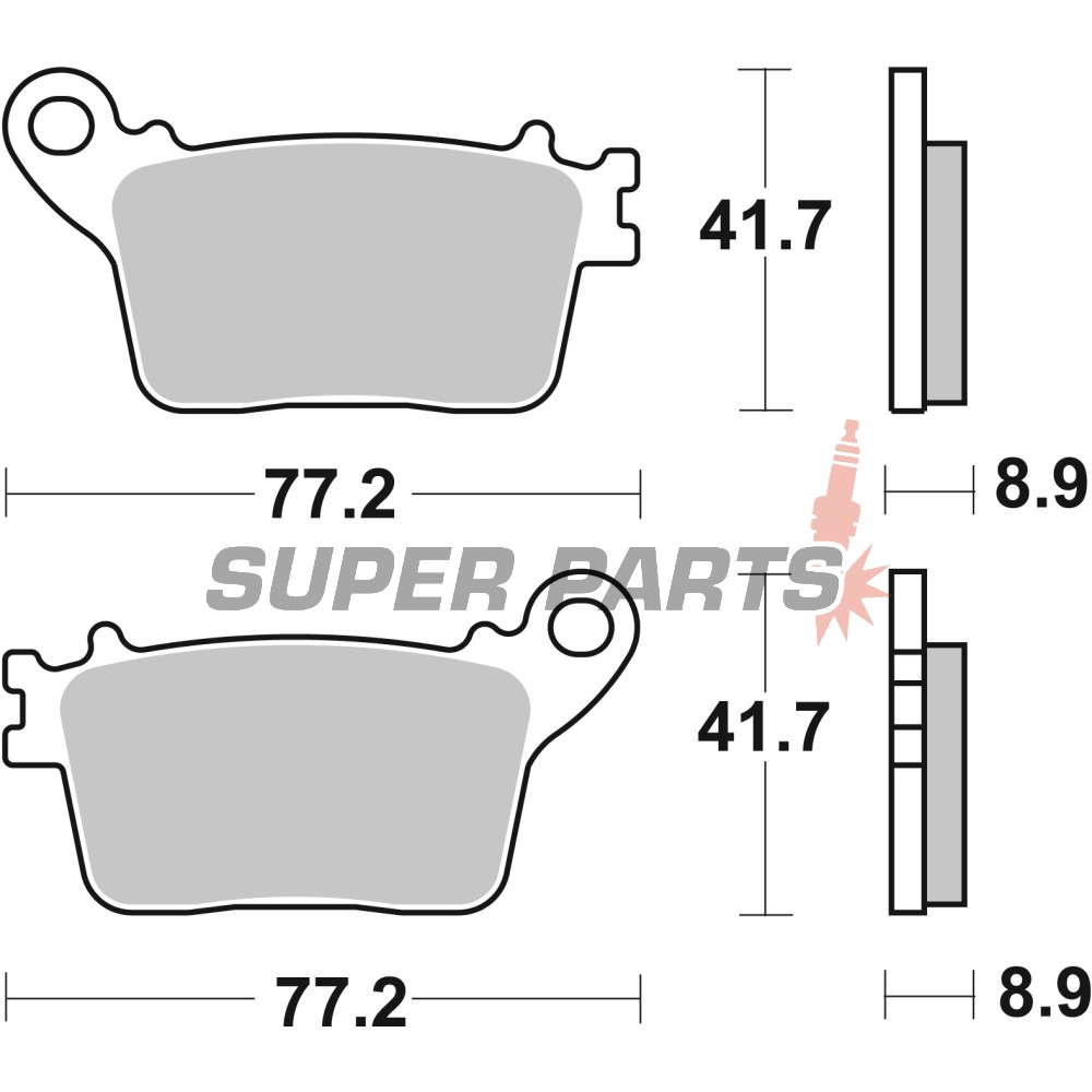 Τακάκια φρένων -BREMBO- 07HO59SP, Honda CBR 1000cc, Yamaha MT-10/YZF-R1 1000cc (2016‑2017)