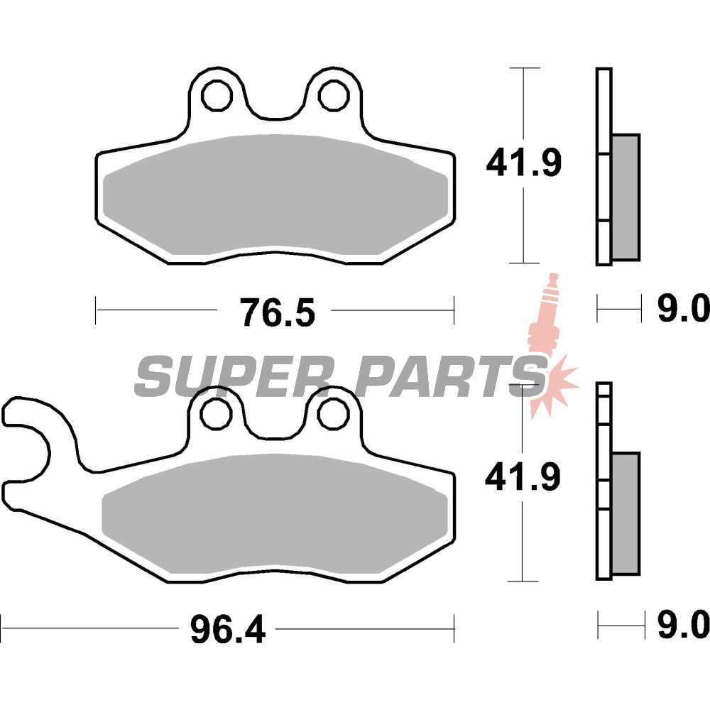 Τακάκια φρένων -BREMBO- 07056, Piaggio Vespa Beverly / GTS / GTV / X8 / X9 / X-Evo, Gilera Runner / Nexus, Aprilia SR / SRV / Sportcity, Peugeot Geopolis, Derbi Boulevard, Beta Alp / RR, Rieju RS-2 / SMX (1976-2016)
