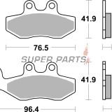 Τακάκια φρένων -BREMBO- 07056, Piaggio Vespa Beverly / GTS / GTV / X8 / X9 / X-Evo, Gilera Runner / Nexus, Aprilia SR / SRV / Sportcity, Peugeot Geopolis, Derbi Boulevard, Beta Alp / RR, Rieju RS-2 / SMX (1976-2016)
