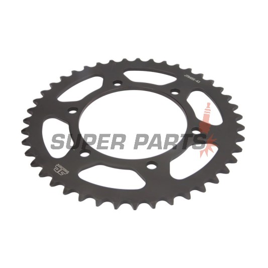 Πίσω γρανάζι -JT- JTR486,43, 43 δόντια, ατσάλινο, Kawasaki ER 500 1997-2006, EX 250 1988-2013, EX 300 2013-2017, EX 500 2006-2009, GPX 250 1988-1996, GPZ 250 1986-1987, GPZ 500 1987-2005, KR 250 1984-1985, Ninja 250 2008-2010, 2014-2015