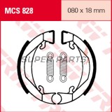 Σιαγόνες φρένων -TRW- MCS828, 80x18mm, Honda PF, PX; KTM Adventure, SX, Mini Adventure, Junior, Senior; Peugeot 103, 104, 105, ASV; Puch GTL, Maxi, Monza