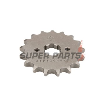 Μπροστινό γρανάζι -JT- JTF1264,17, 17 δόντια, Derbi Senda 125 2006-2008, Honda CBF 125 2009-2015, CBR 125 2004-2017, CLR 125 1998-2003, XLR 125 1998-2002, XR 125 2003-2008, XR 150 2014